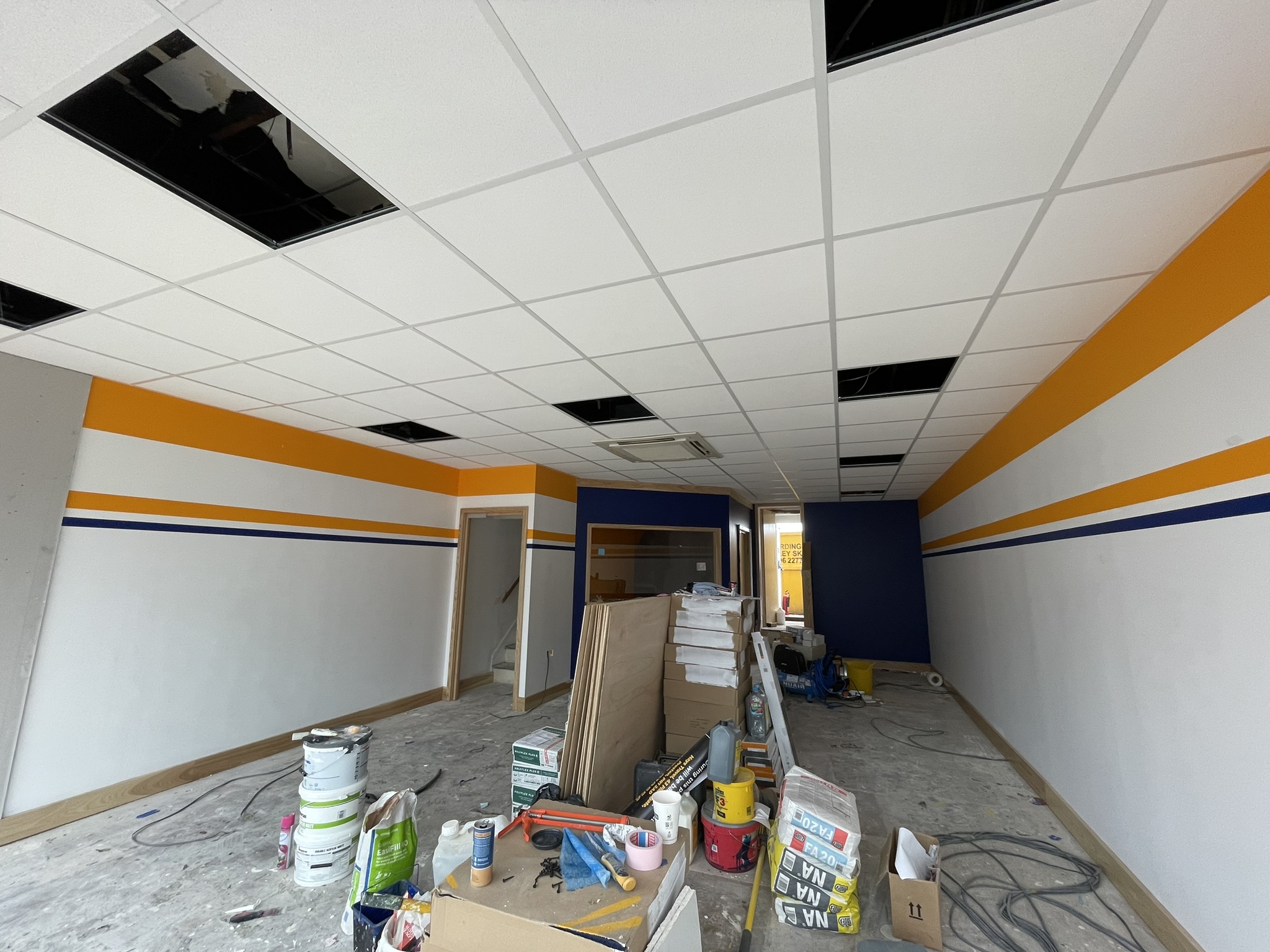 Hays Travel Colne Suspended Ceiling Completed.