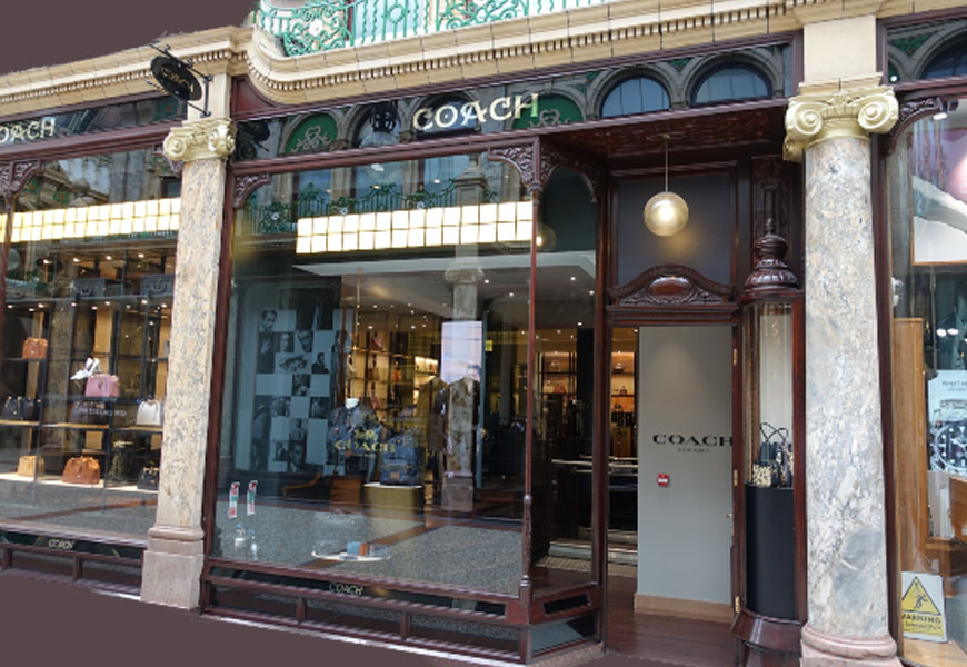 Coach luxury retail store fit-out at Victoria Leeds JWL Interiors